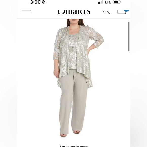 R & M Richards Dresses & Skirts - This is an R & M Richards Plus Size 3/4 Sleeve Round Neck 3-Piece Pant Set